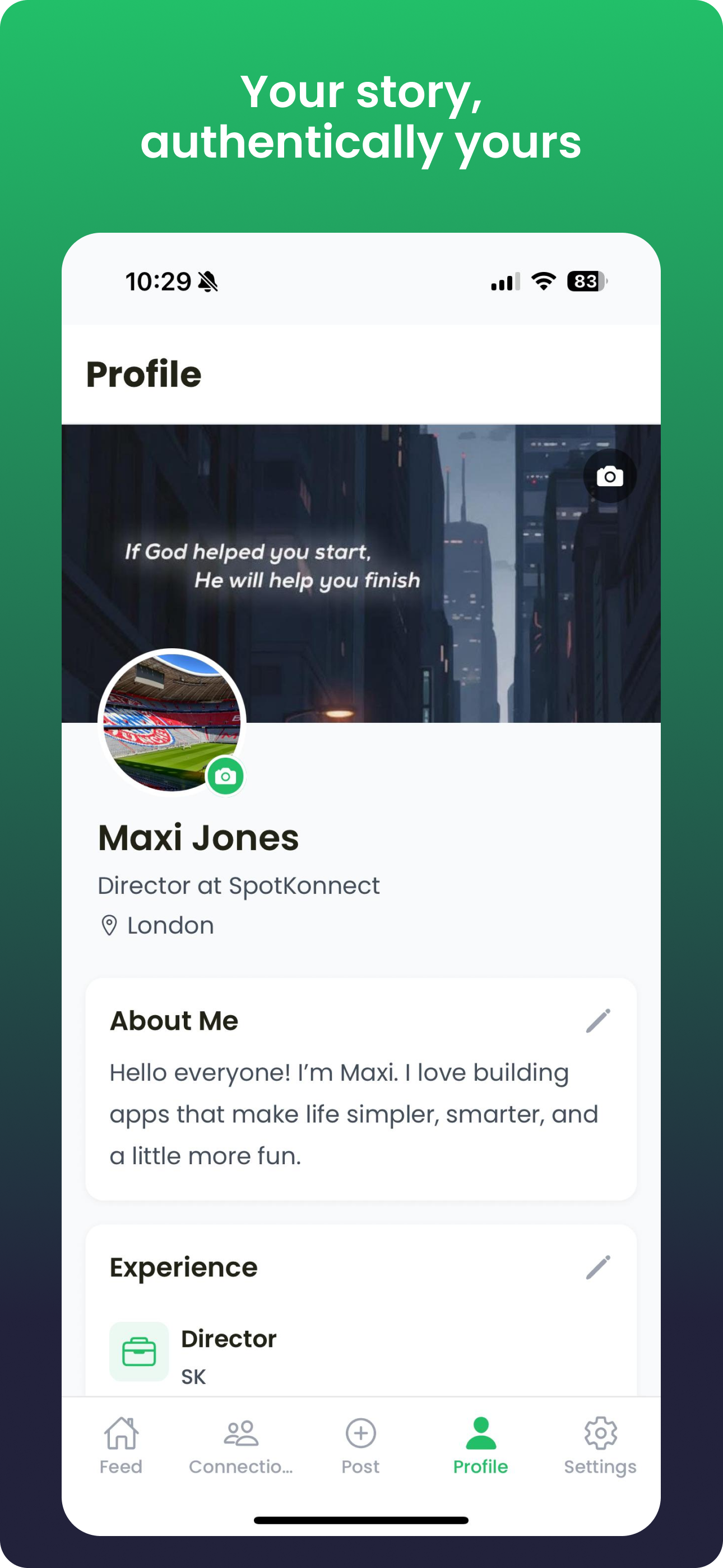 Your professional profile